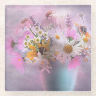 Posavasos De Vidrio Bouquet de flores silvestres