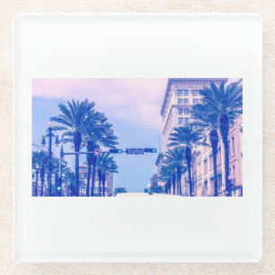 Posavasos De Vidrio Bourbon Street New Orleans Coaster