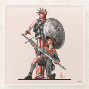 Posavasos De Vidrio Boy scout y libertad