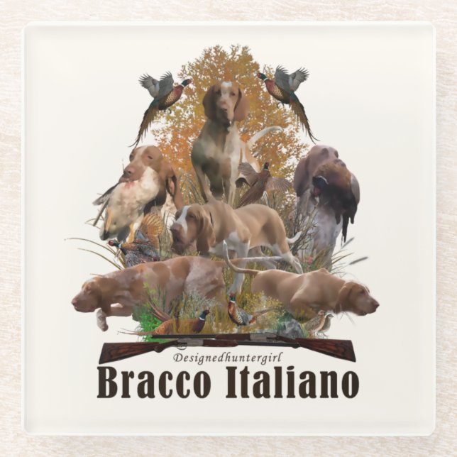 Posavasos De Vidrio Bracco italiano (Anverso)