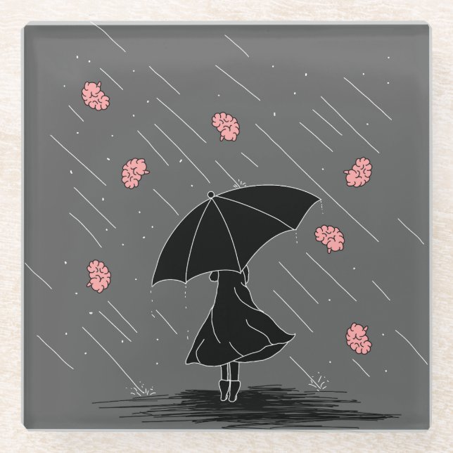 Posavasos De Vidrio Brainstorm Pun (Anverso)