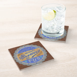 Posavasos De Vidrio Brewery Pub Personalizado Beer Botella Cap