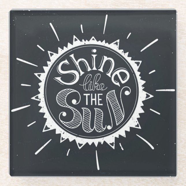 Posavasos De Vidrio Brillo como The Sun (Anverso)