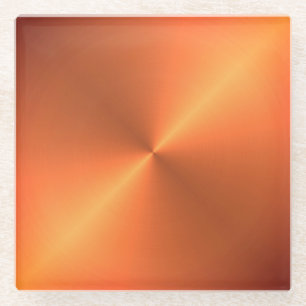 Posavasos De Vidrio Brillo de óxido de naranja