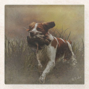 Posavasos De Vidrio Brittany spaniel Ceramic Tile Beberas