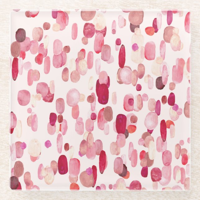 Posavasos De Vidrio bruja mágica, patrón inmaculado. (Anverso)