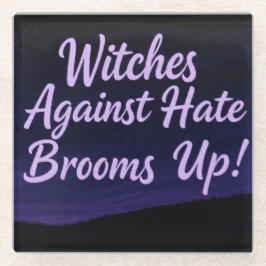 Posavasos De Vidrio Brujas contra el odio