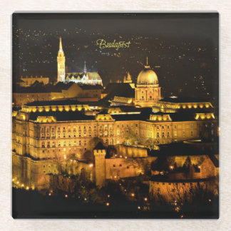 Posavasos De Vidrio Budapest de noche