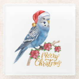 Posavasos De Vidrio Budgie Christmas