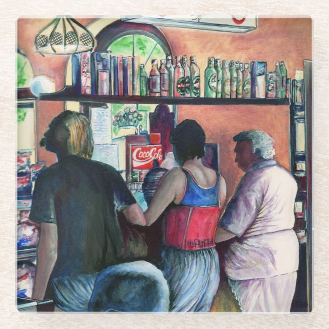 Posavasos De Vidrio Buffe de golf, Budapest (Anverso)