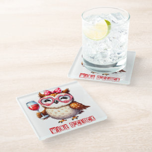 Posavasos De Vidrio Búho