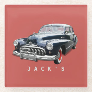 Posavasos De Vidrio Buick Custom negro de la década de 1940