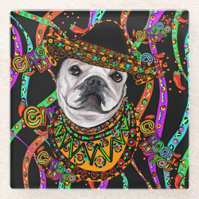 Posavasos De Vidrio Bulldog  (Anverso)