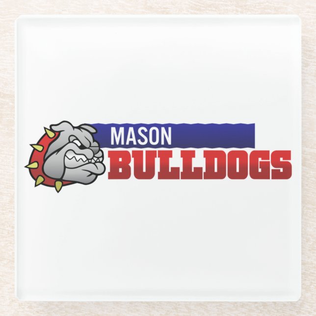 Posavasos De Vidrio Bulldoges Mason #3 (Anverso)