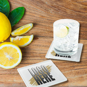 Posavasos De Vidrio Bulto del logotipo corporativo profesional de pers