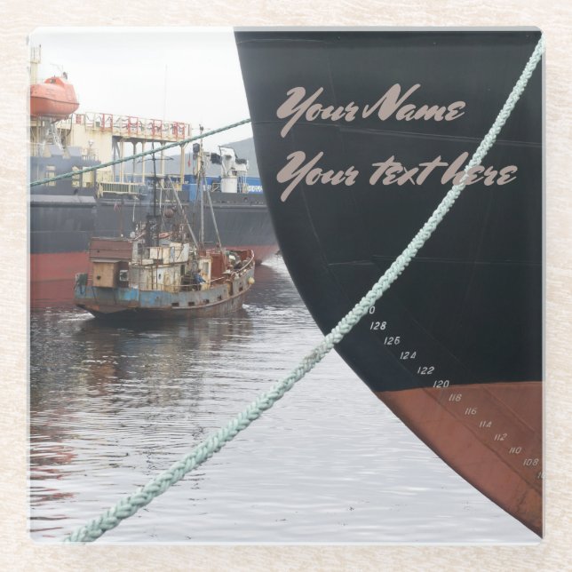 Posavasos De Vidrio Buques (Anverso)