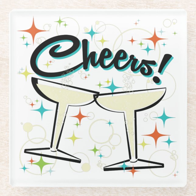 Posavasos De Vidrio ¡Burbujeante un Ir-Ir! (Anverso)