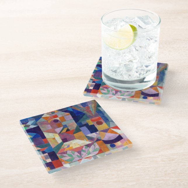 Posavasos De Vidrio Burggarten (Castle Garden) - Paul Klee - (Angular)