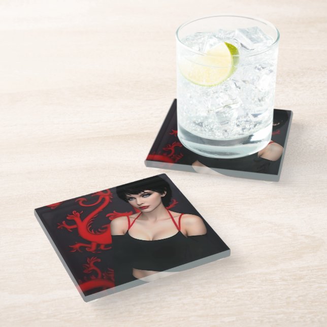 Posavasos De Vidrio Burnt Out Souls glass coaster (Angular)