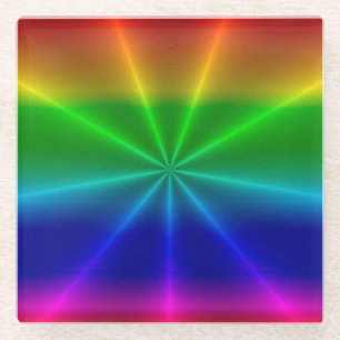 Posavasos De Vidrio Burst arcoiris