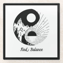 Buscar equilibrio Zen Yin Yang blanco negro