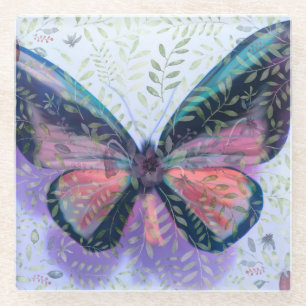 Posavasos De Vidrio Butfly Garden Fantasy Coaster