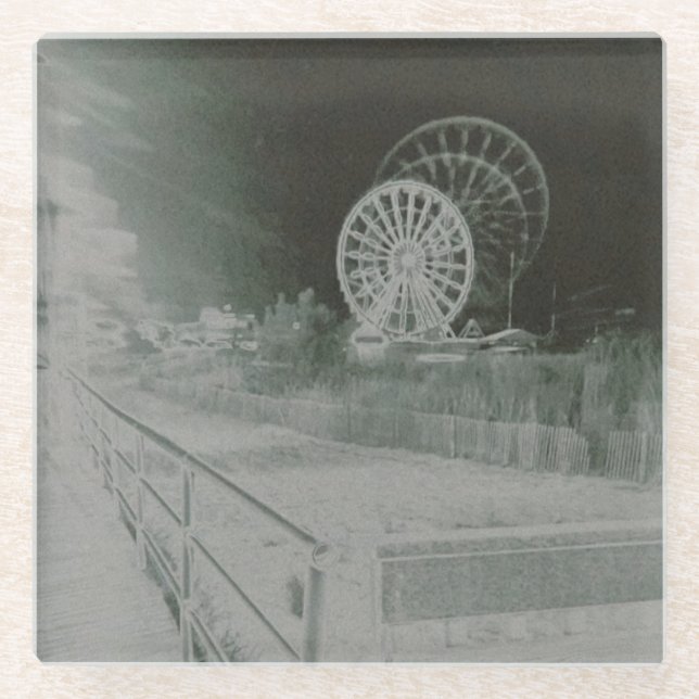 Posavasos De Vidrio BW Artist's Nights Glass Coaster (Anverso)