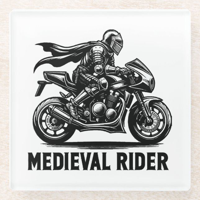 Posavasos De Vidrio caballero medieval (Anverso)