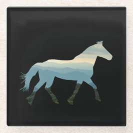 Posavasos De Vidrio Caballo Blue Ridge