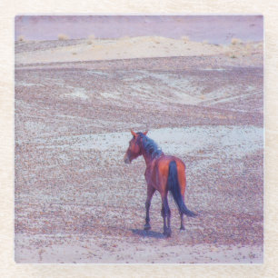 Posavasos De Vidrio Caballo del desierto P8640