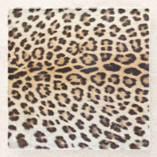 Posavasos De Vidrio Cabello leopardo