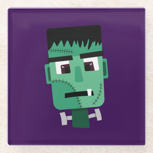 Posavasos De Vidrio Cabeza de Frankenstein Monster (Anverso)