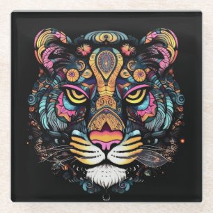 Posavasos De Vidrio Cabeza de Tigre Impresionante