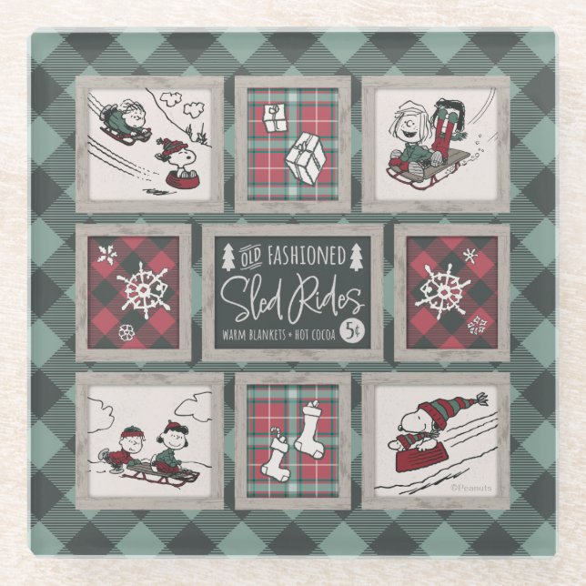 Posavasos De Vidrio Cacahuetes | Antiguo Patrón De Modas De Sleigh Rid (Anverso)
