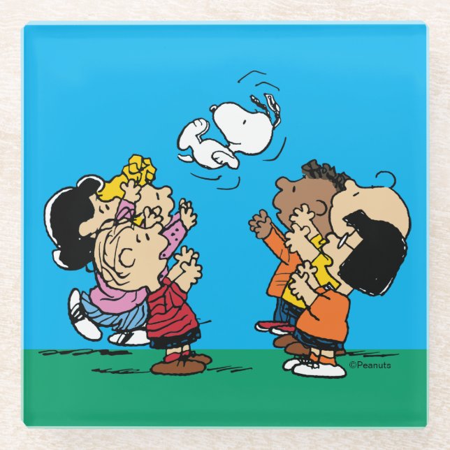 Posavasos De Vidrio Cacahuetes | Diversión de amigos (Anverso)