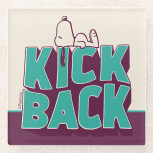 Posavasos De Vidrio Cacahuetes   Snoopy Kickback