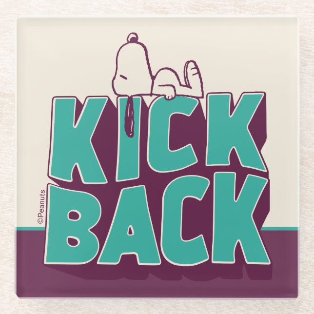 Posavasos De Vidrio Cacahuetes | Snoopy Kickback (Anverso)