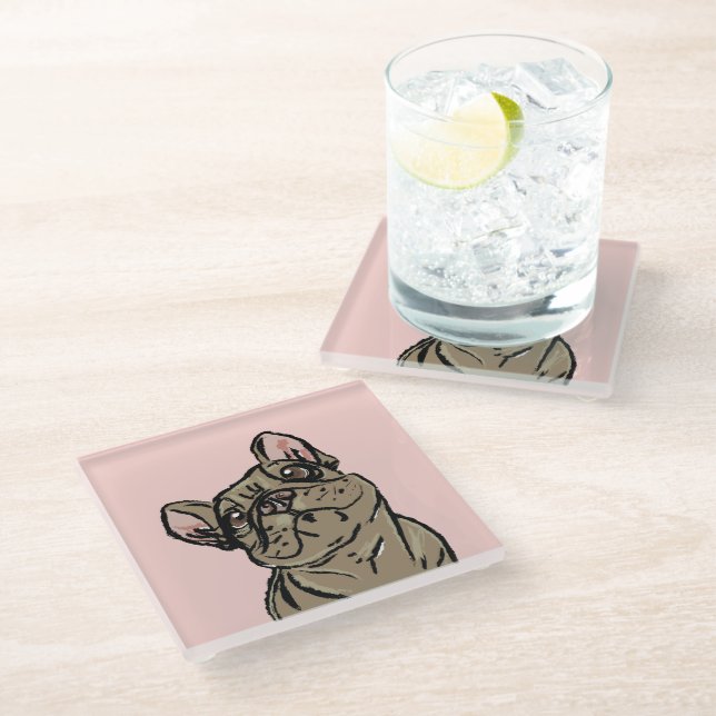 Posavasos De Vidrio Cachorro bonito (Angular)
