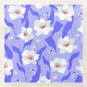 Posavasos De Vidrio Cachorros blancos: Púrpura sin piel