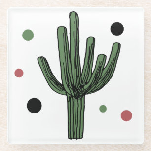 Posavasos De Vidrio Cactus
