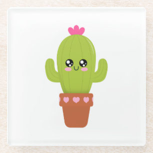 Posavasos De Vidrio Cactus