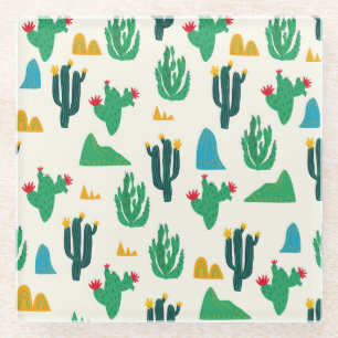 Posavasos De Vidrio Cactus Natural: Arte Popular Sin Maravillas.