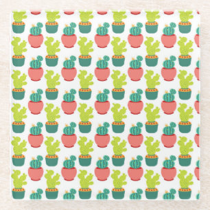 Posavasos De Vidrio Cactus Suculentas Plantas Mexicanas Cinco de Mayo