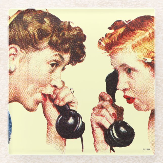 Posavasos De Vidrio Cadena de Gossip (Anverso)