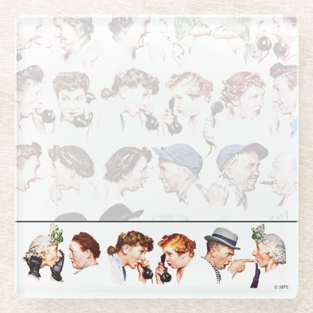 Posavasos De Vidrio Cadena de Gossip 4 (Anverso)