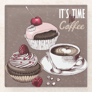 Posavasos De Vidrio Café