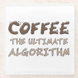 Posavasos De Vidrio Café El Algoritmo Definitivo Divertido Programador