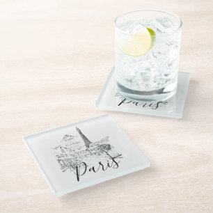 Posavasos De Vidrio Café París