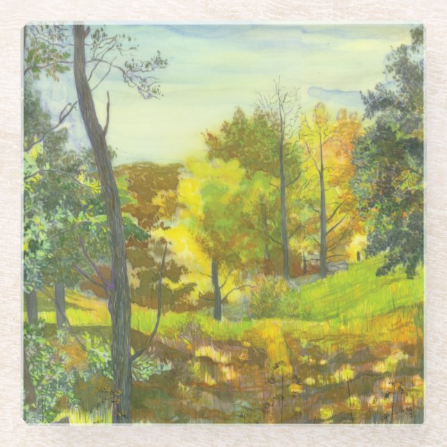 Posavasos De Vidrio Caída solar (Anverso)