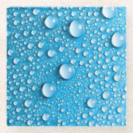 Posavasos De Vidrio Caídas de agua en azul | Pascua de vidrio Personal